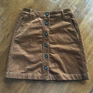 Cabi brown corduroy skirt with buttons